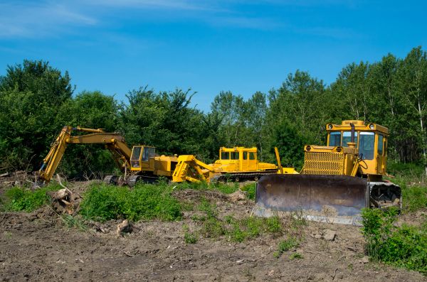 Bulldozer Clearing in Muncie